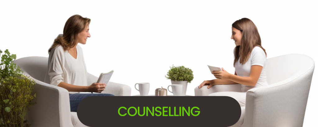 Two people in a counselling session