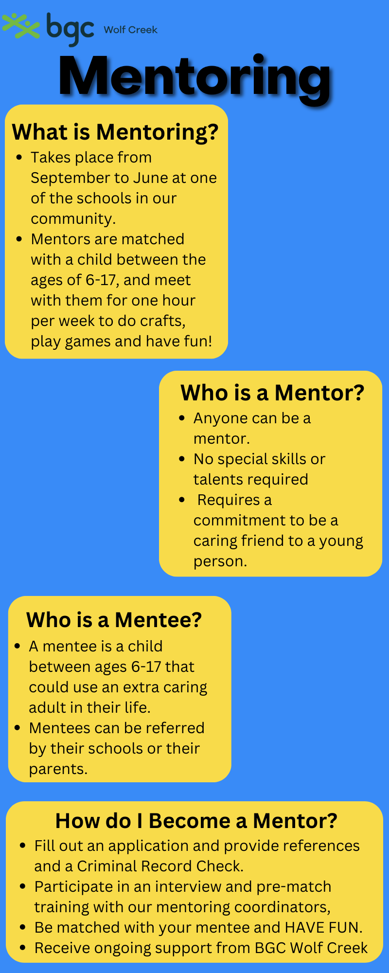 Poster for mentoring program