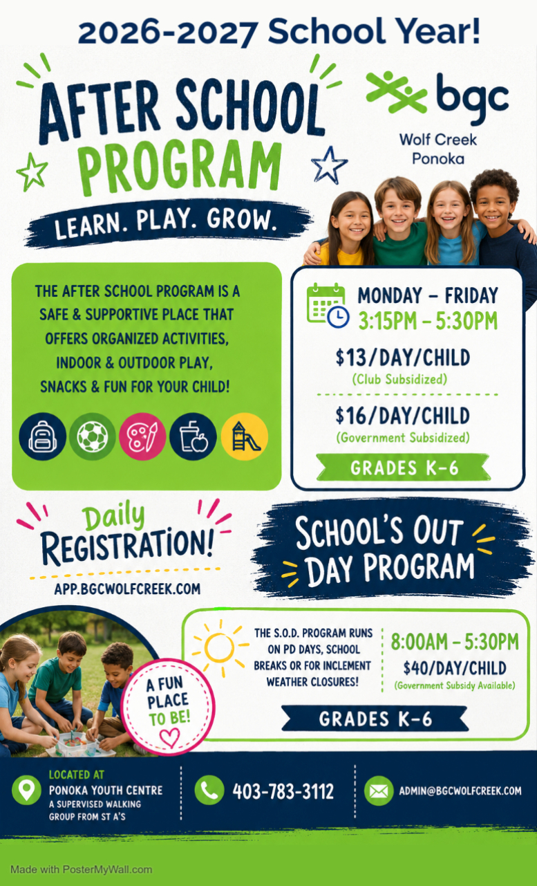 June 2025 calendar for After School Care and Schools Out Day programs with activities and themes. There is one SOD day on June 6th. Last day of program is June 25.